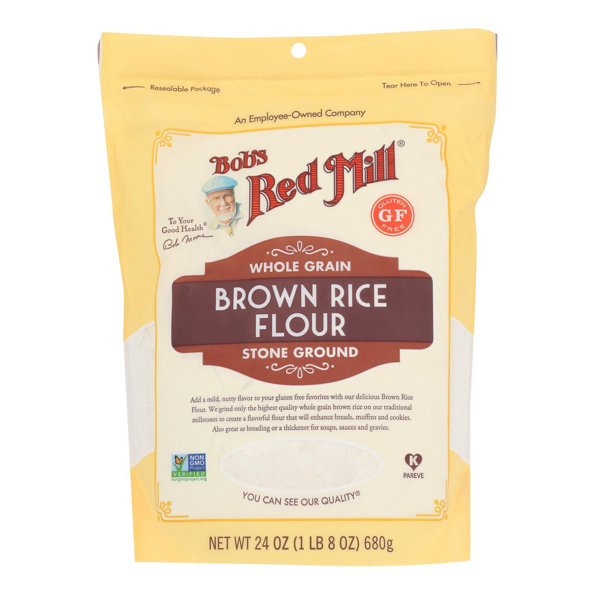 Bob's Red Mill Wholegrain Stoneground Brown Rice Flour, (4 Pack, 24 oz) - Cozy Farm