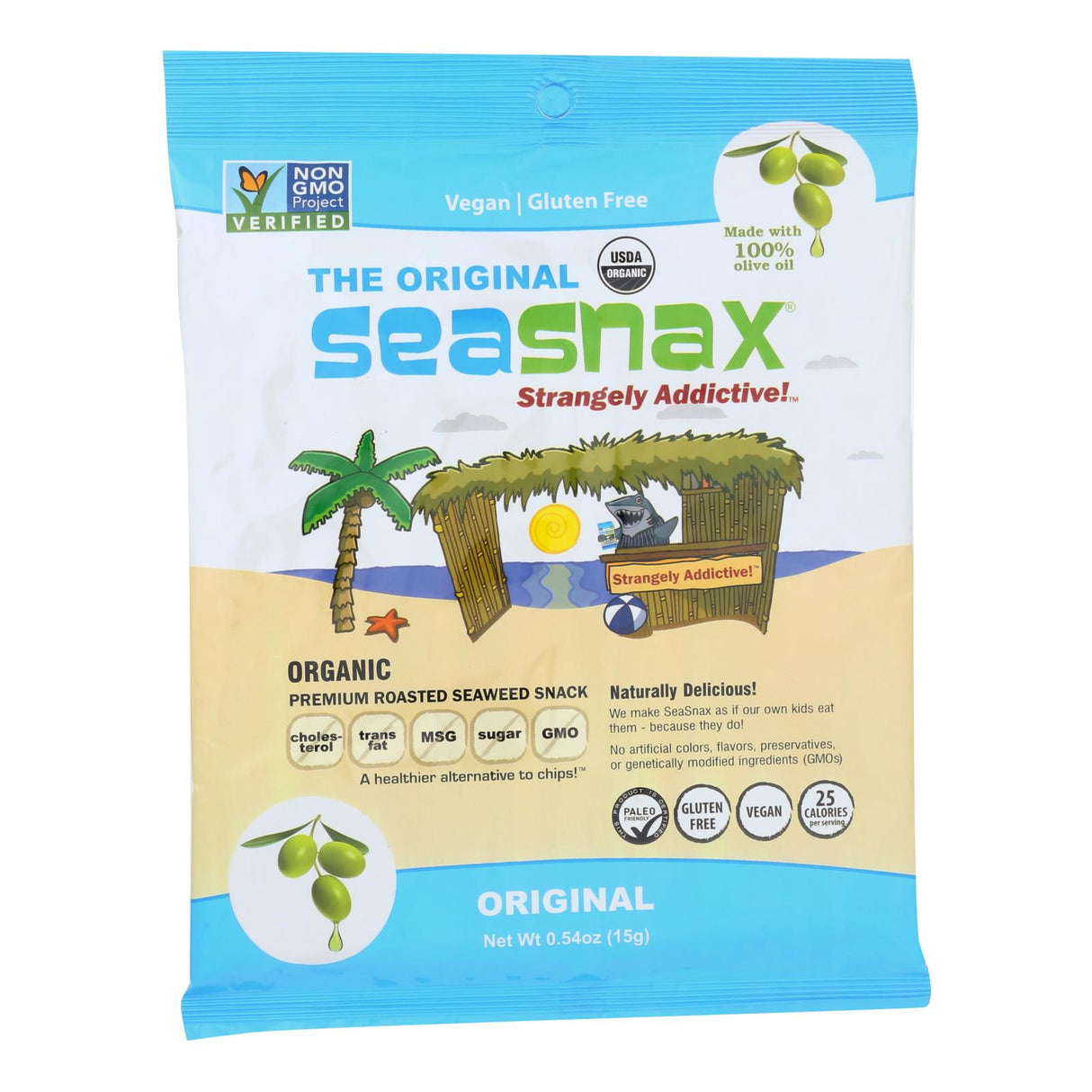 SeaSnax Organic Roasted Seaweed Snacks (Original, Pack of 16, 0.54 Oz.) - Cozy Farm