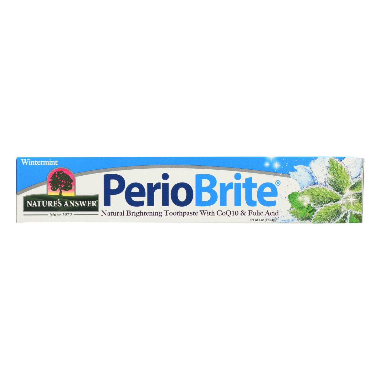 Nature’s Answer Periobrite Wintermint Natural Brightening Toothpaste (4 Oz.) - Cozy Farm