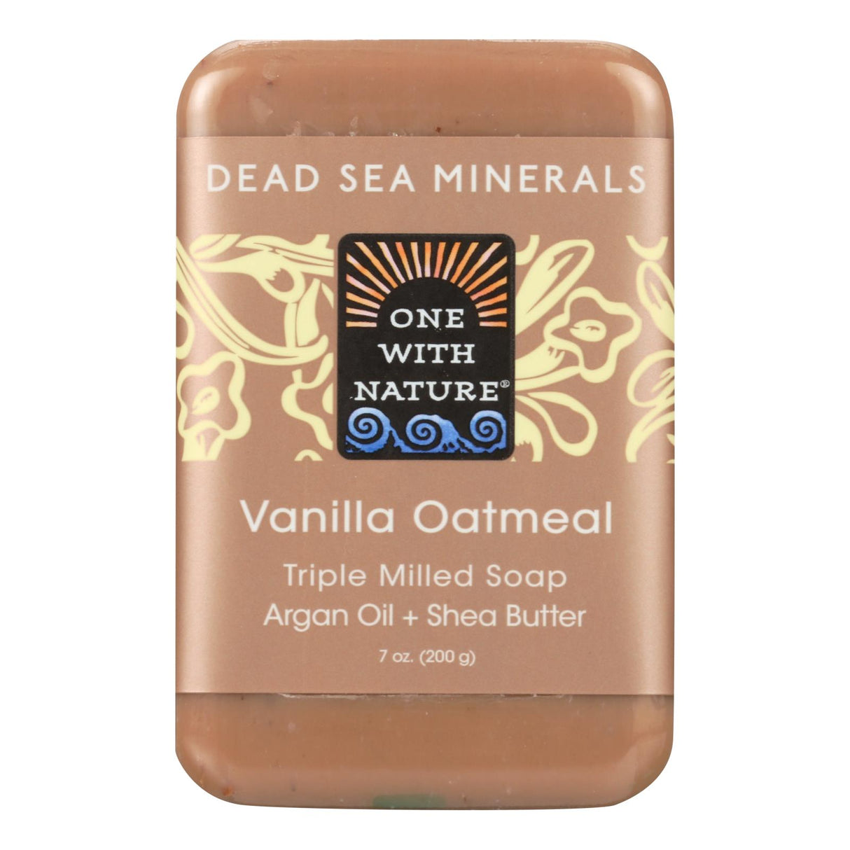 One With Nature Vanilla Oatmeal Dead Sea Mineral Soap - 7 Oz - Cozy Farm