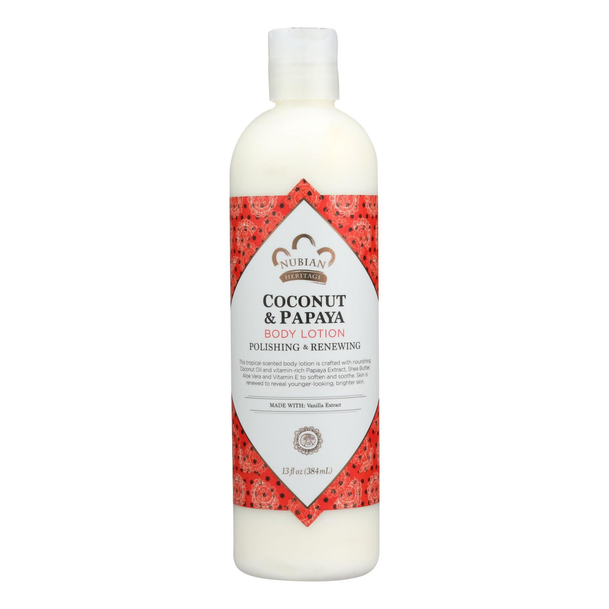Nubian Coconut & Papaya Moisturizing Lotion - 13 Oz. - Cozy Farm