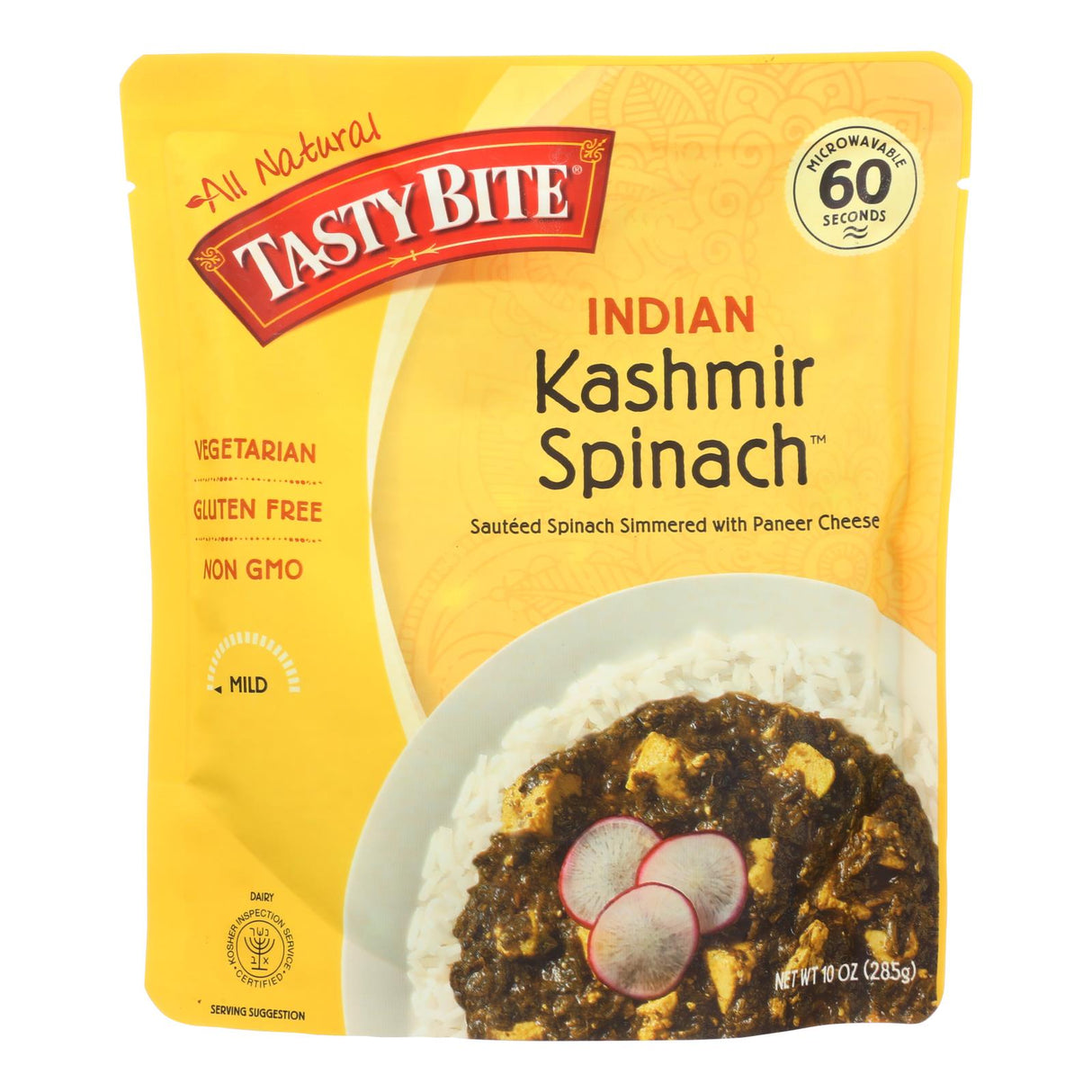 Tasty Bite Kashmir Spinach Indian Entree, 10 Oz (Pack of 6) - Cozy Farm