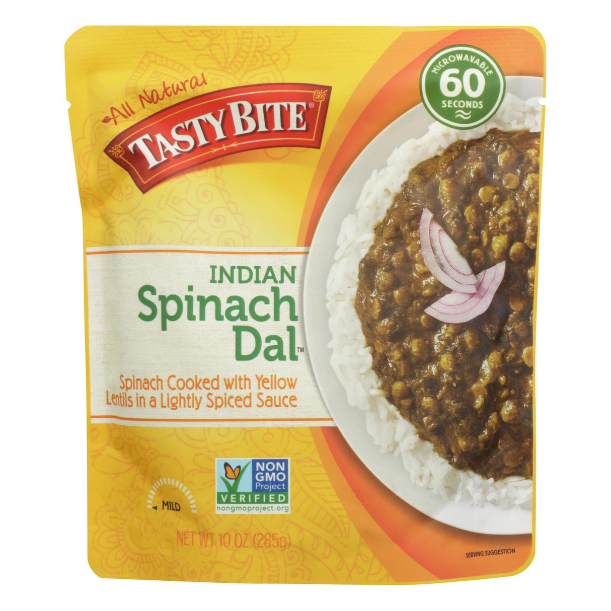Tasty Bite Authentic Indian Cuisine Spinach Dal, 6 Pack - 10 Oz Each - Cozy Farm