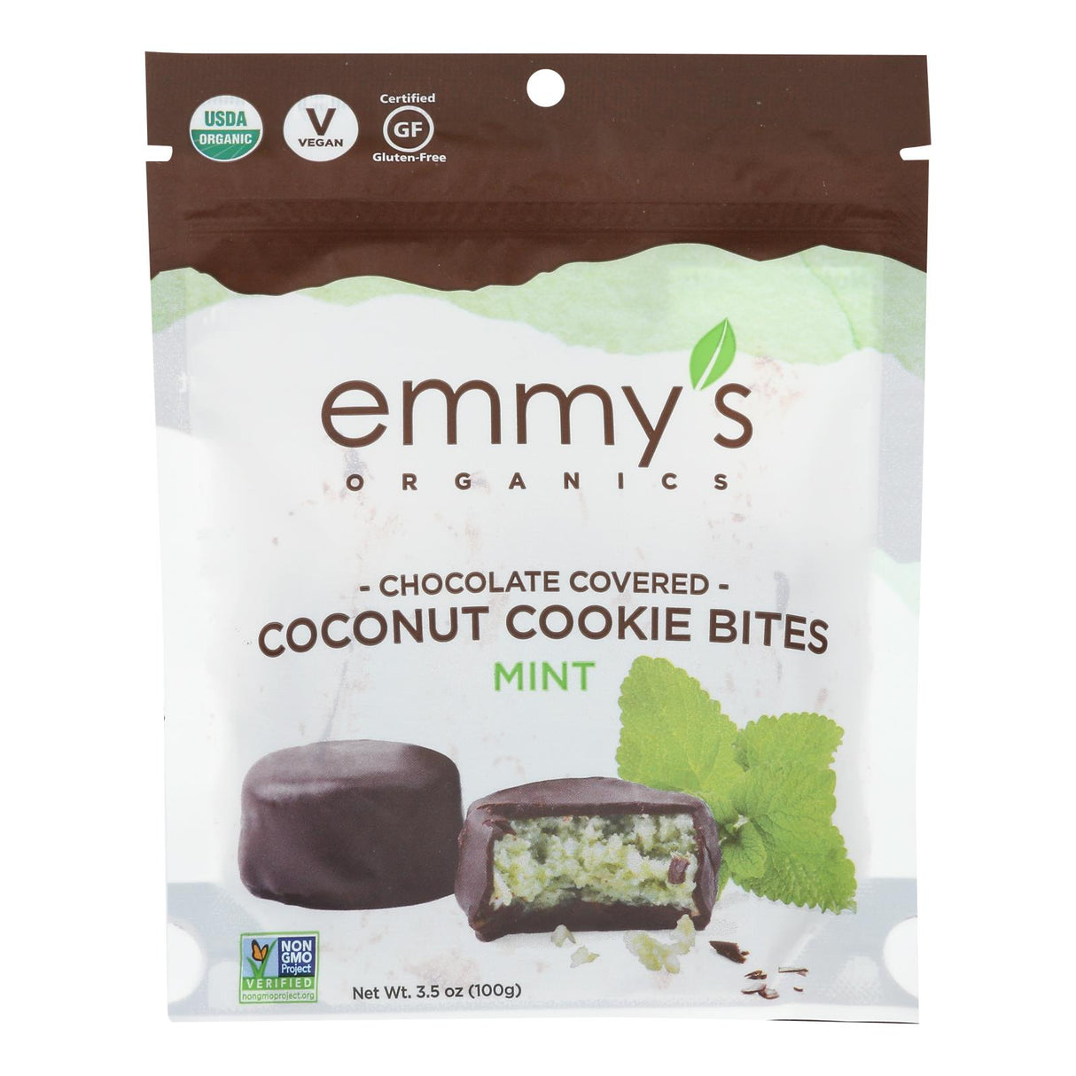 Emmy's Organics Chocolate-Covered Mint Bites - 3.5 Oz. (Pack of 6) - Cozy Farm