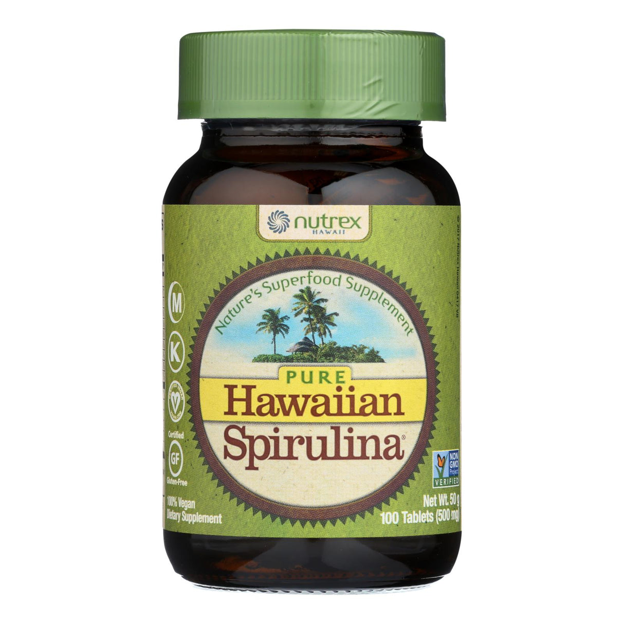 Nutrex Hawaii Pure Hawaiian Spirulina Pacifica - 500mg, 100 Tablets - Cozy Farm