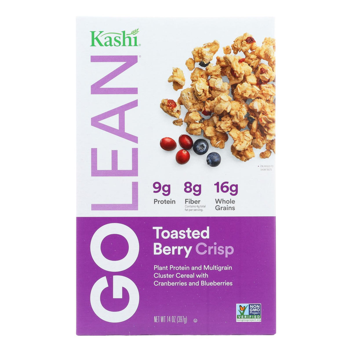 Kashi Multigrain Golean Crisp Toasted Berry Crumble Cereal, 12-Pack, 14 Oz Each - Cozy Farm
