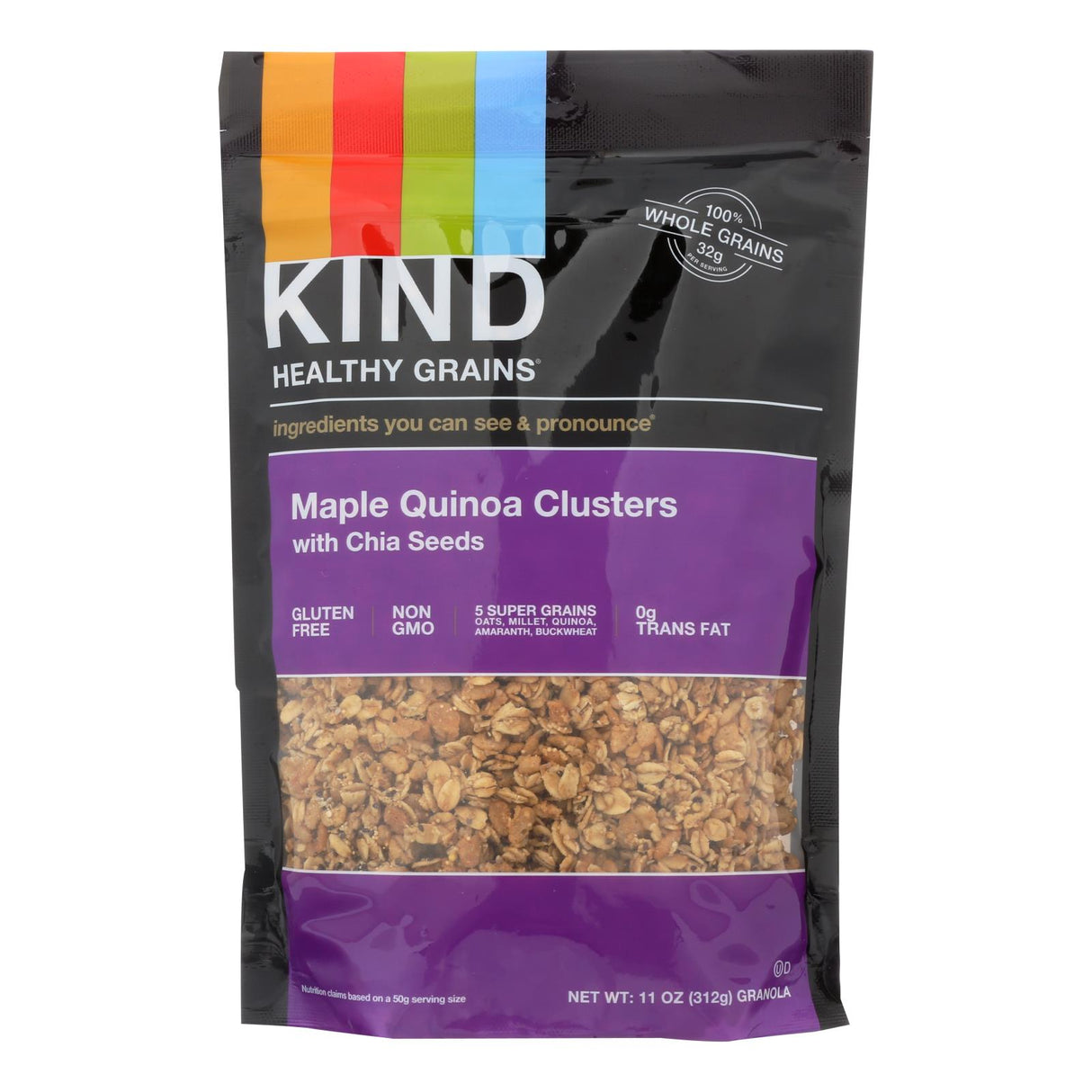 Kind Fruit and Nut Bars Clusters - Maple Walnut with Chia and Quinoa (Pack of 6) - 11 Oz - Cozy Farm