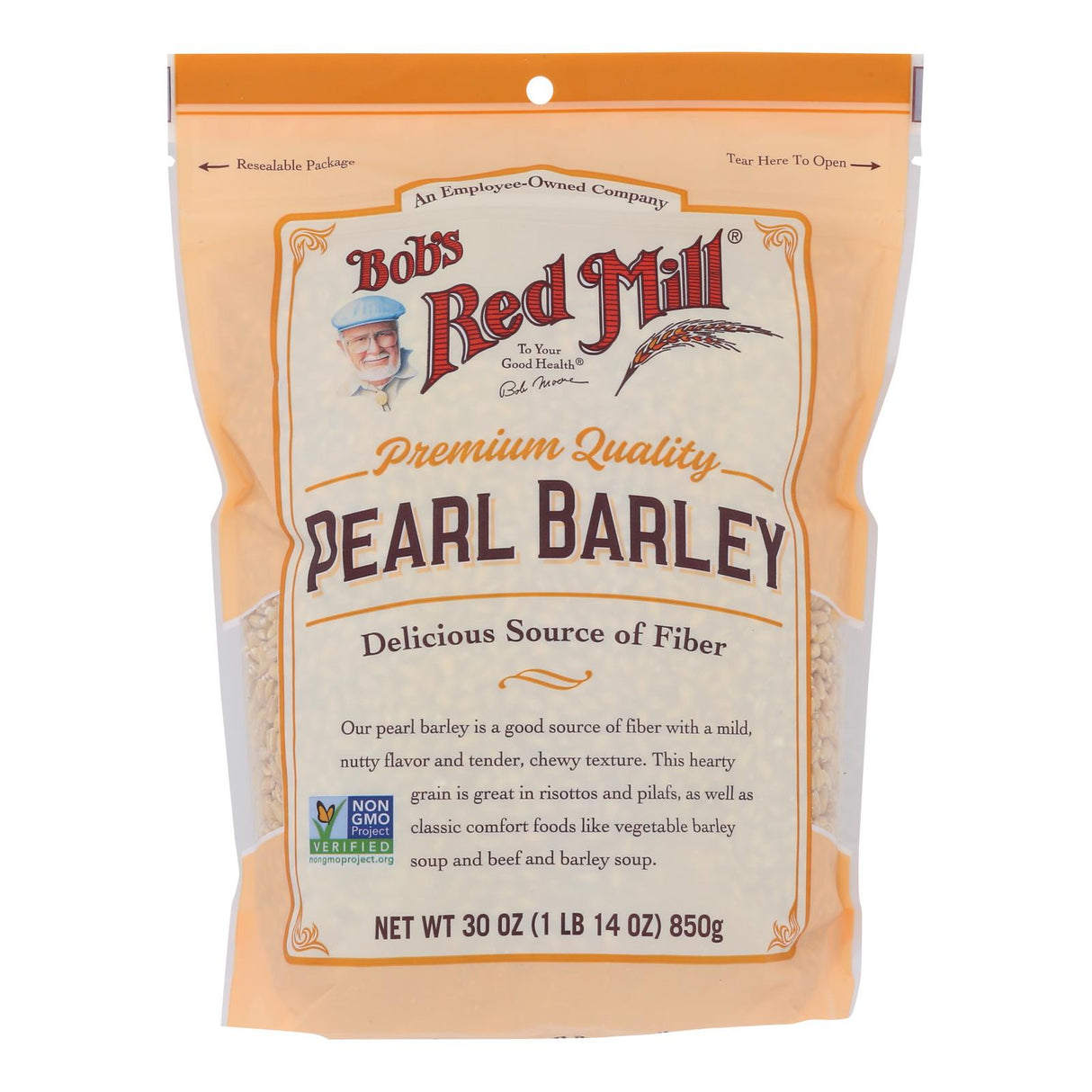Bob's Red Mill Pearled Barley (Pack of 4, 30 oz) | Barley Grains | Good Source of Fiber - Cozy Farm
