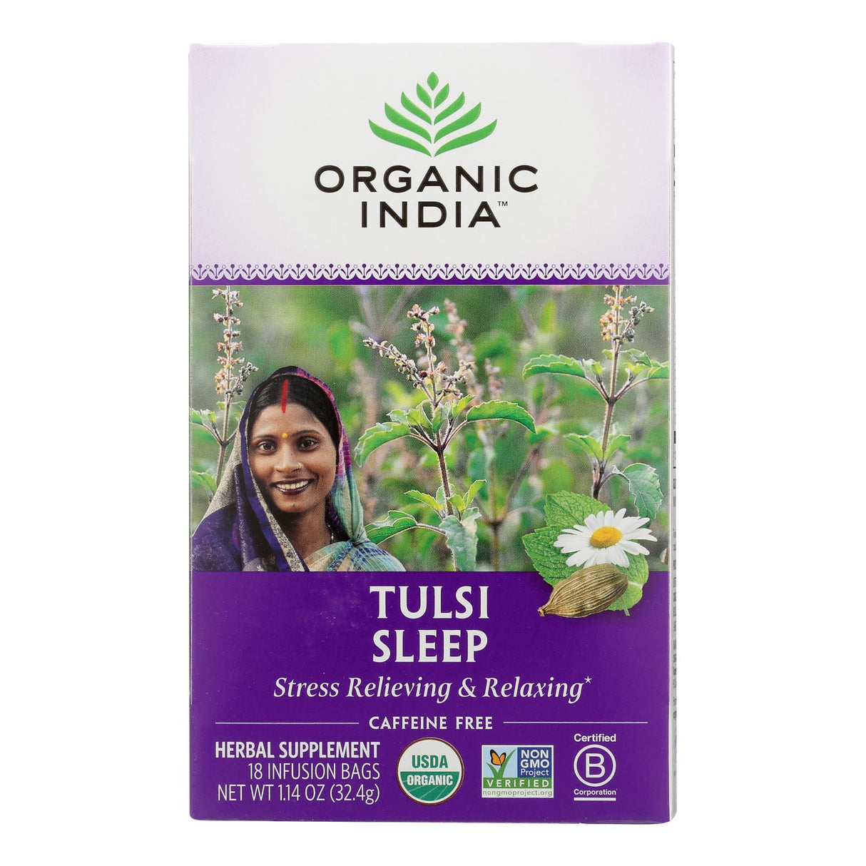 Organic India Tulsi True Wellness Sleep Tea (18 Tea Bags) - Cozy Farm