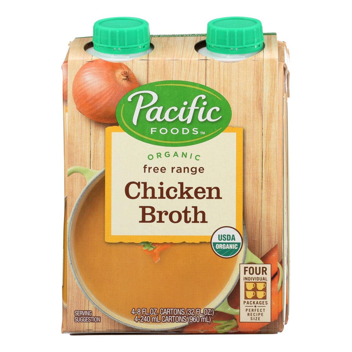 Pacific Natural Foods Free Range Chicken Broth, 8 Fl Oz Pack of 6 - Cozy Farm