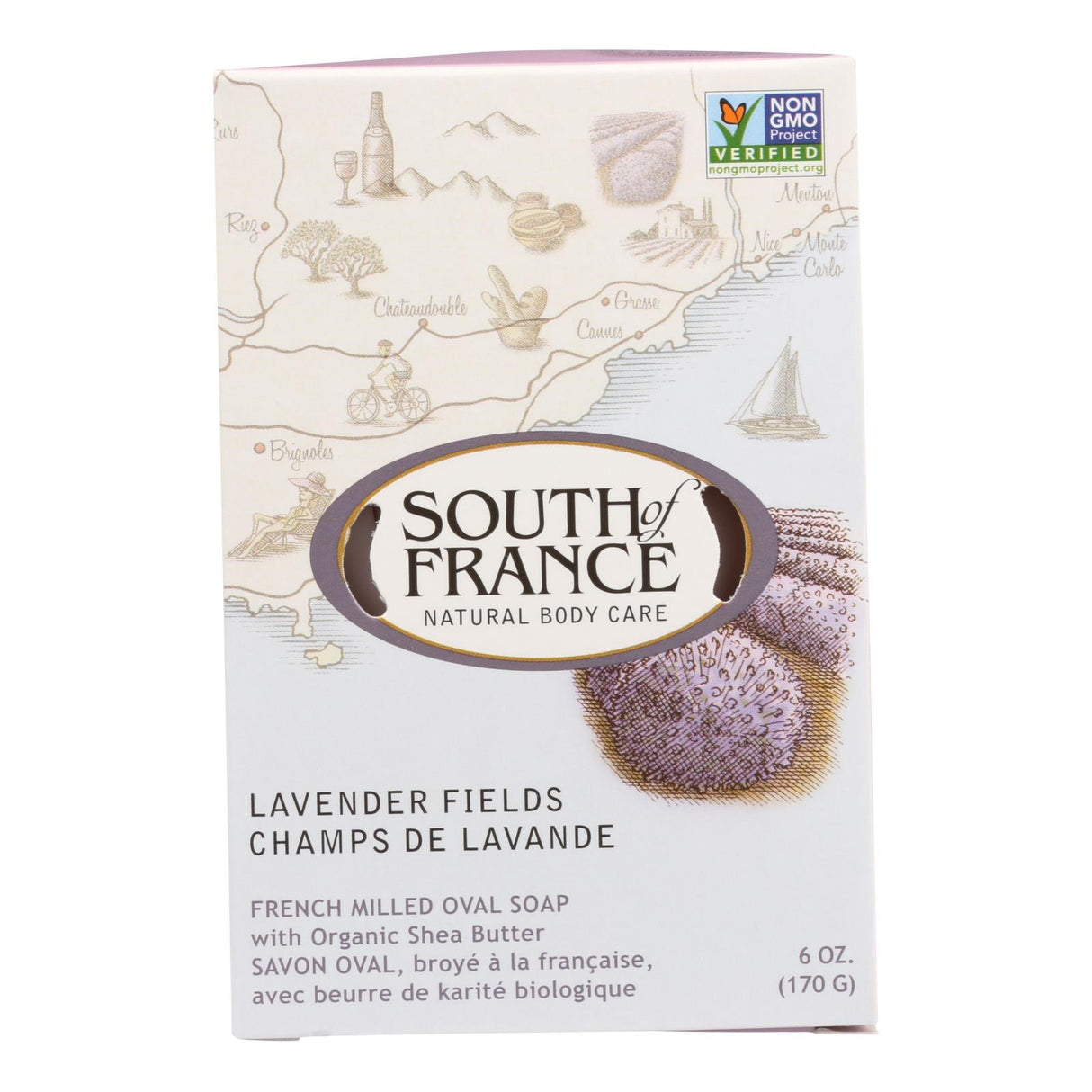 South Of France Lavender Fields Nourishing Bar Soap (6 Oz) - Cozy Farm