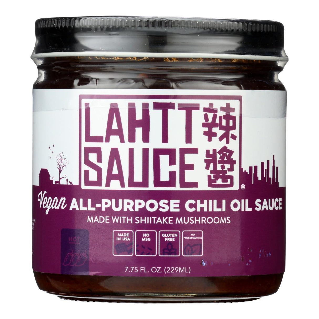 Lahtt Sauce Co Hot Vegan Chili Oil (Pack of 6) - 7.75 Oz. - Cozy Farm