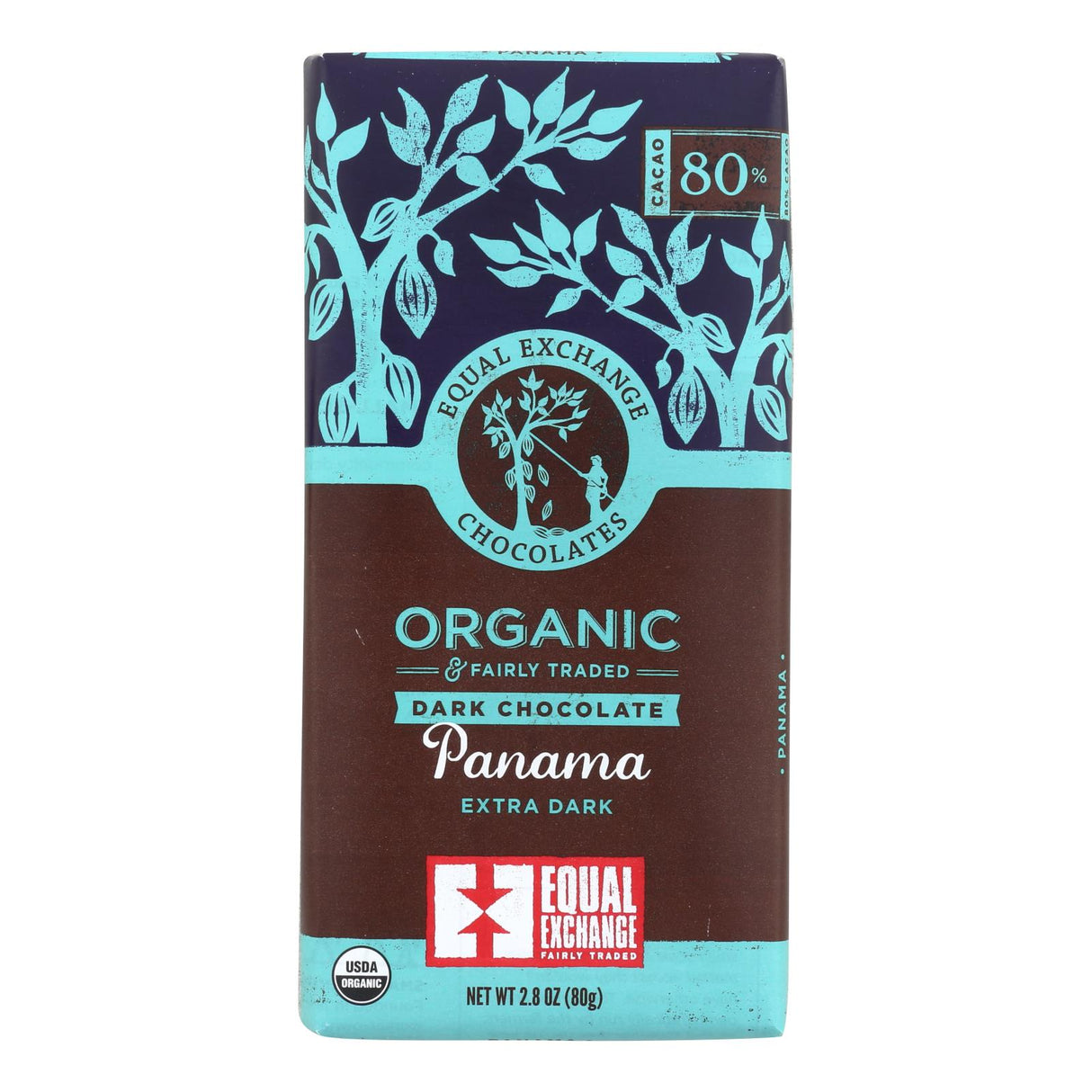 Equal Exchange Organic Dark Chocolate Bar - Panama Extra - 2.8 Oz (Pack of 12) - Cozy Farm