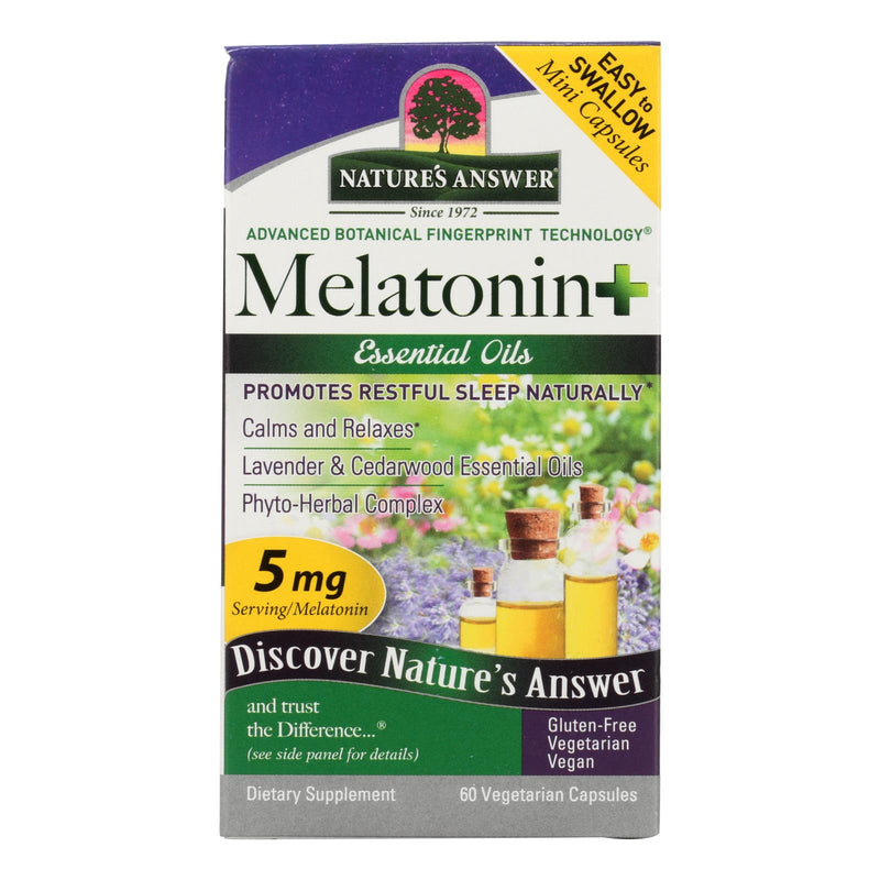 Nature's Answer Melatonin Dietary Supplement, 60 Capsules - Cozy Farm 