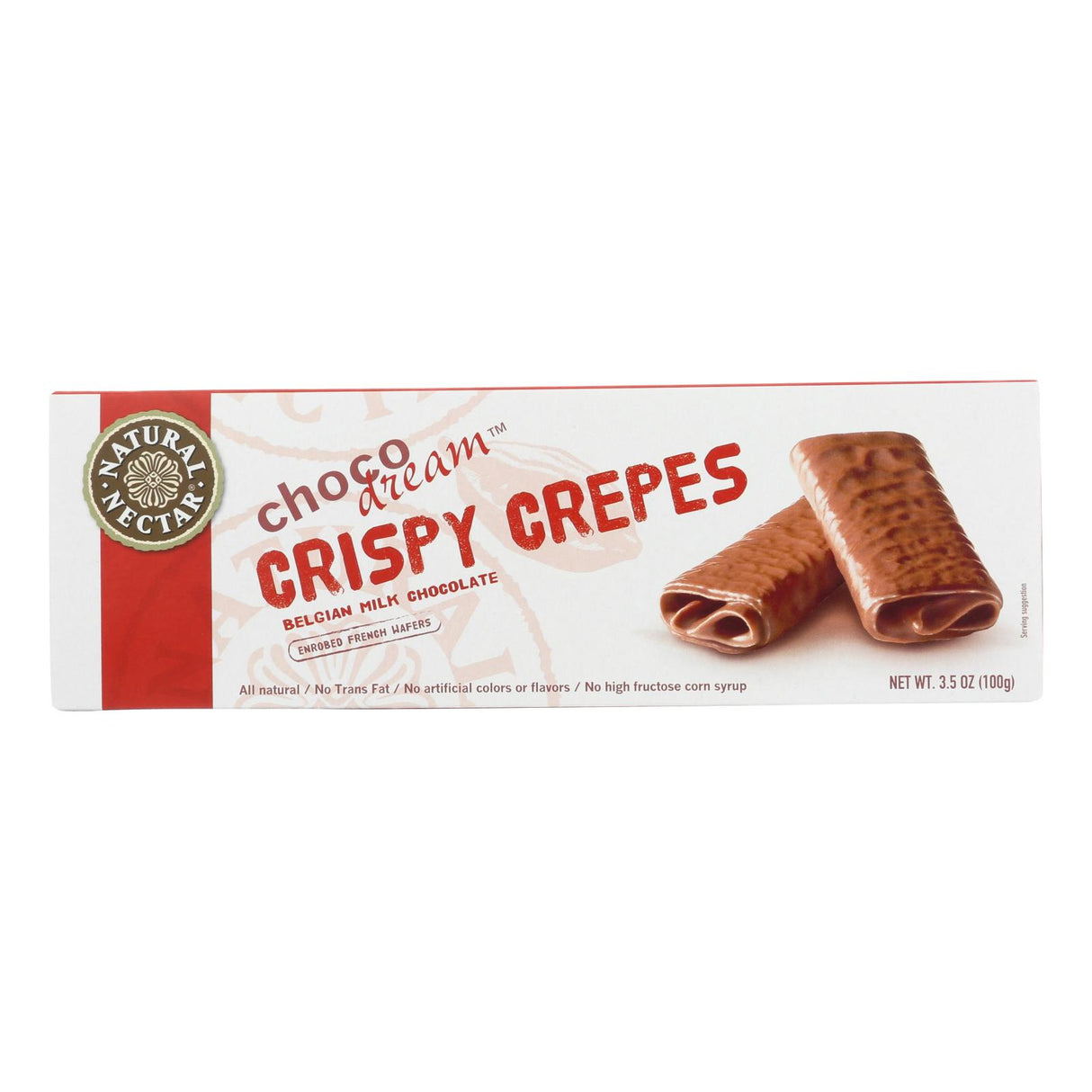 Natural Nectar Crispy Belgian Milk Chocolate Crepes (Pack of 8 - 3.5 Oz.) - Cozy Farm