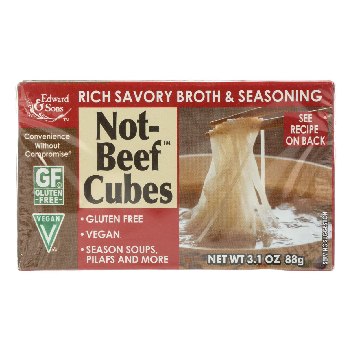 Edwards And Sons Natural Bouillon Cubes - Meat-Free Delight - 3.1 Oz - Case Of 12 - Cozy Farm