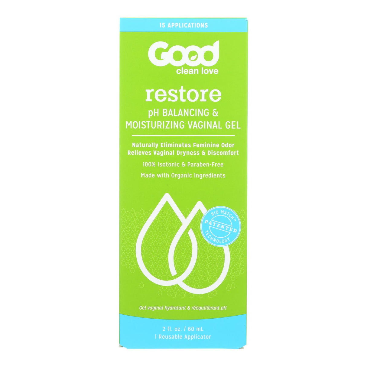 Good Clean Love Personal Lubricant - Moisturizing - Biomatch Restore - 2 Oz - Cozy Farm