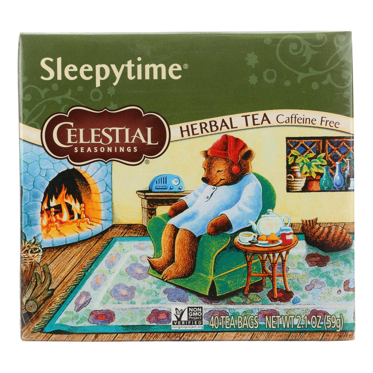 Celestial Seasonings Herbal Tea, Sleepytime: Calming Herbal Blend - Pack of 6 - 40 Tea Bags - Cozy Farm