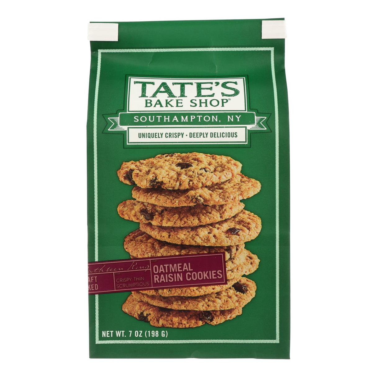 Tate's Bake Shop Oatmeal Raisin Cookies, 7 Oz, Pack of 12 - Cozy Farm
