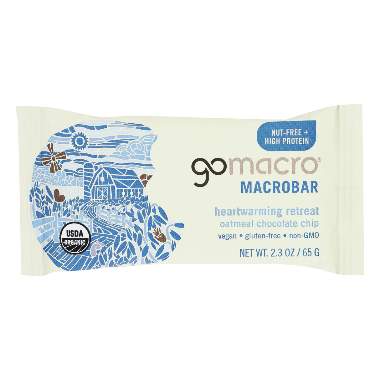 Gomacro Oatmeal Chip bars (Pack of 12) - Wholesome, Plant-based 2.3 Oz. Bars - Cozy Farm