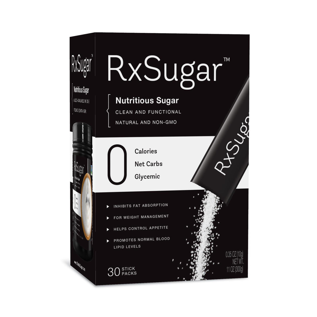 Rxsugar Zero Calorie Sugar (Pack of 6 - 30 Sticks) - Cozy Farm