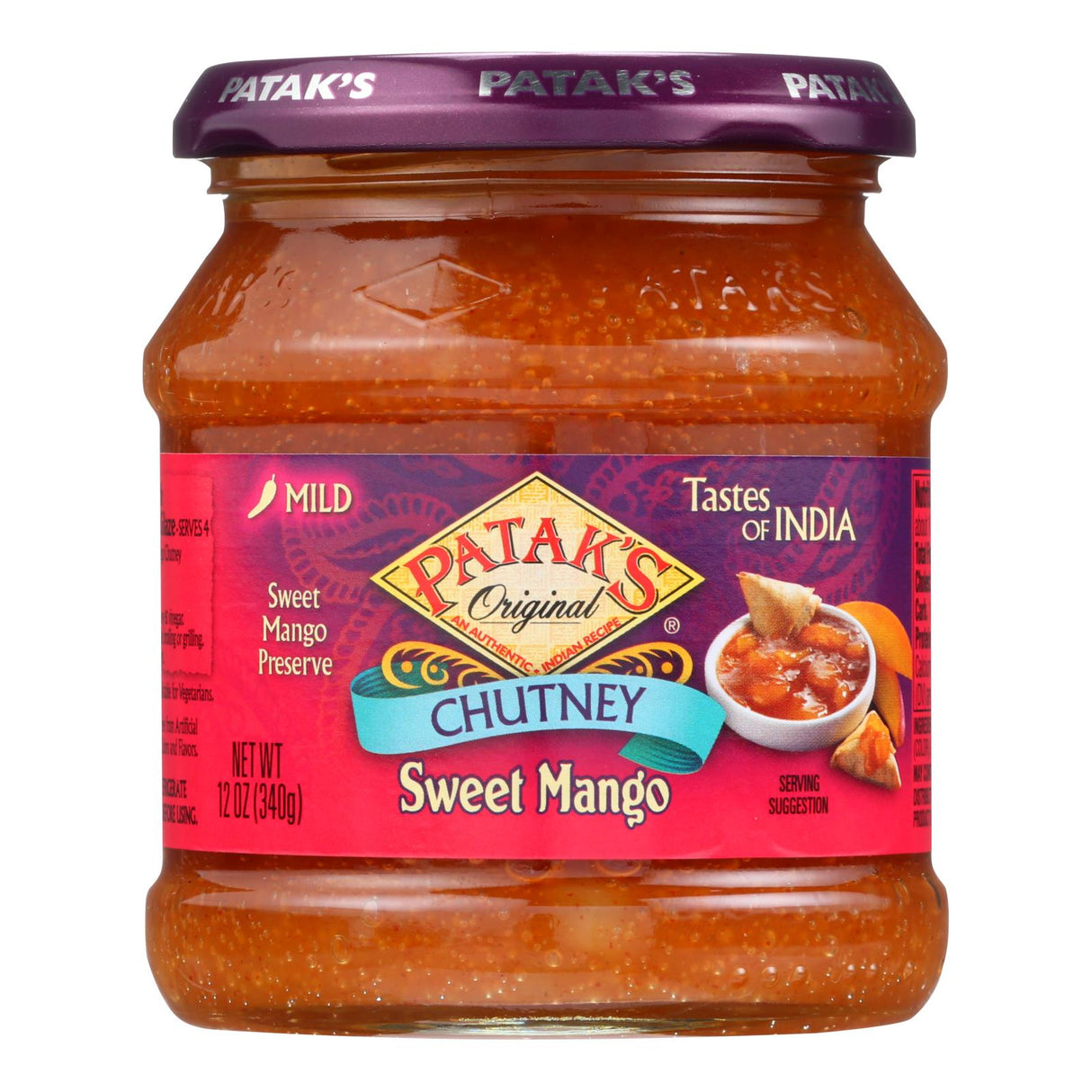 Patak's Mild Sweet Mango Chutney, 12 Oz (Pack of 6) - Cozy Farm