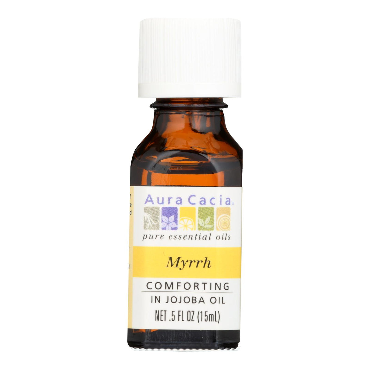 Aura Cacia Myrrh Essential Oil in Jojoba Oil (0.5 Fl Oz) - Cozy Farm