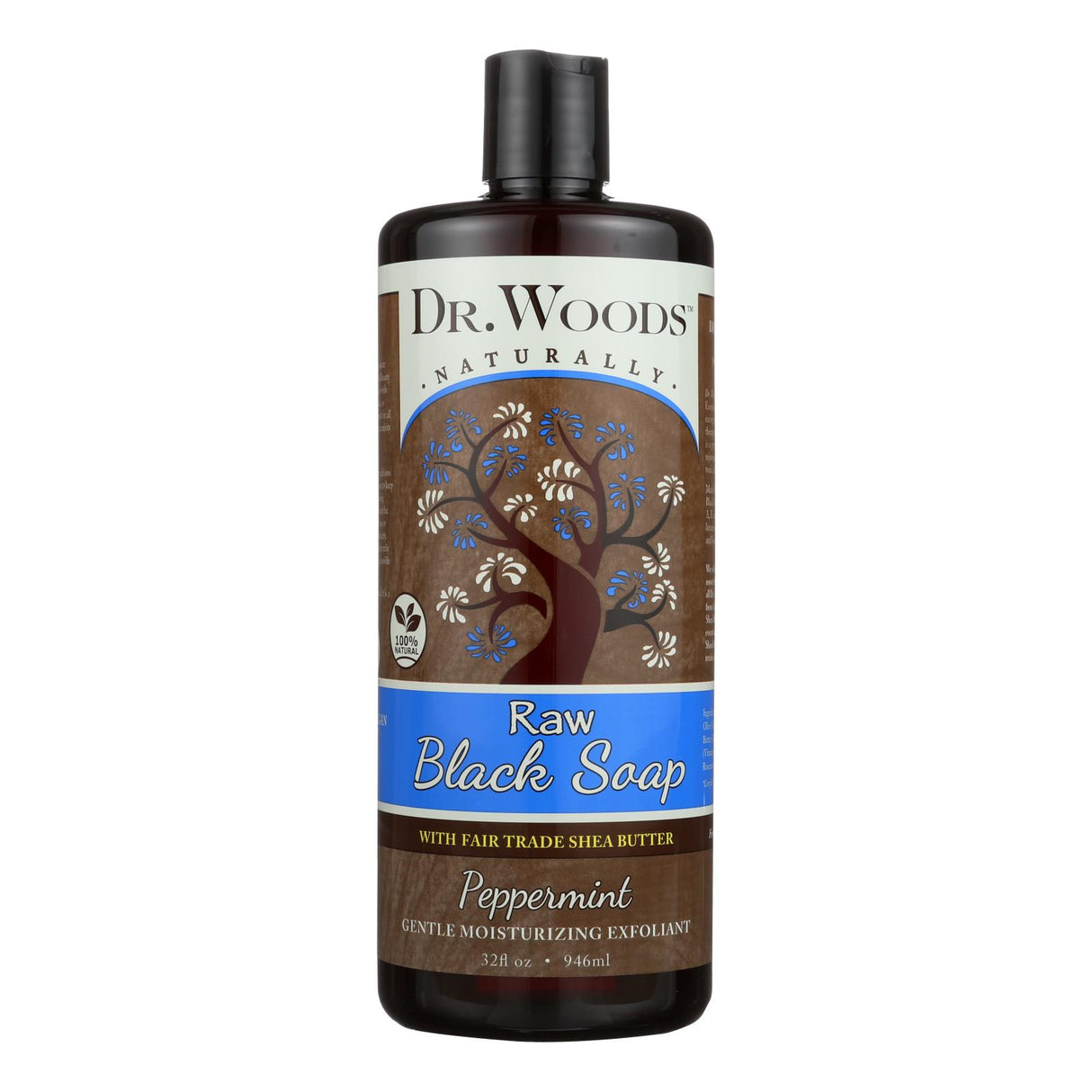 Dr. Woods Naturals Black Soap - Shea Vision - Peppermint - 32 oz - Cozy Farm