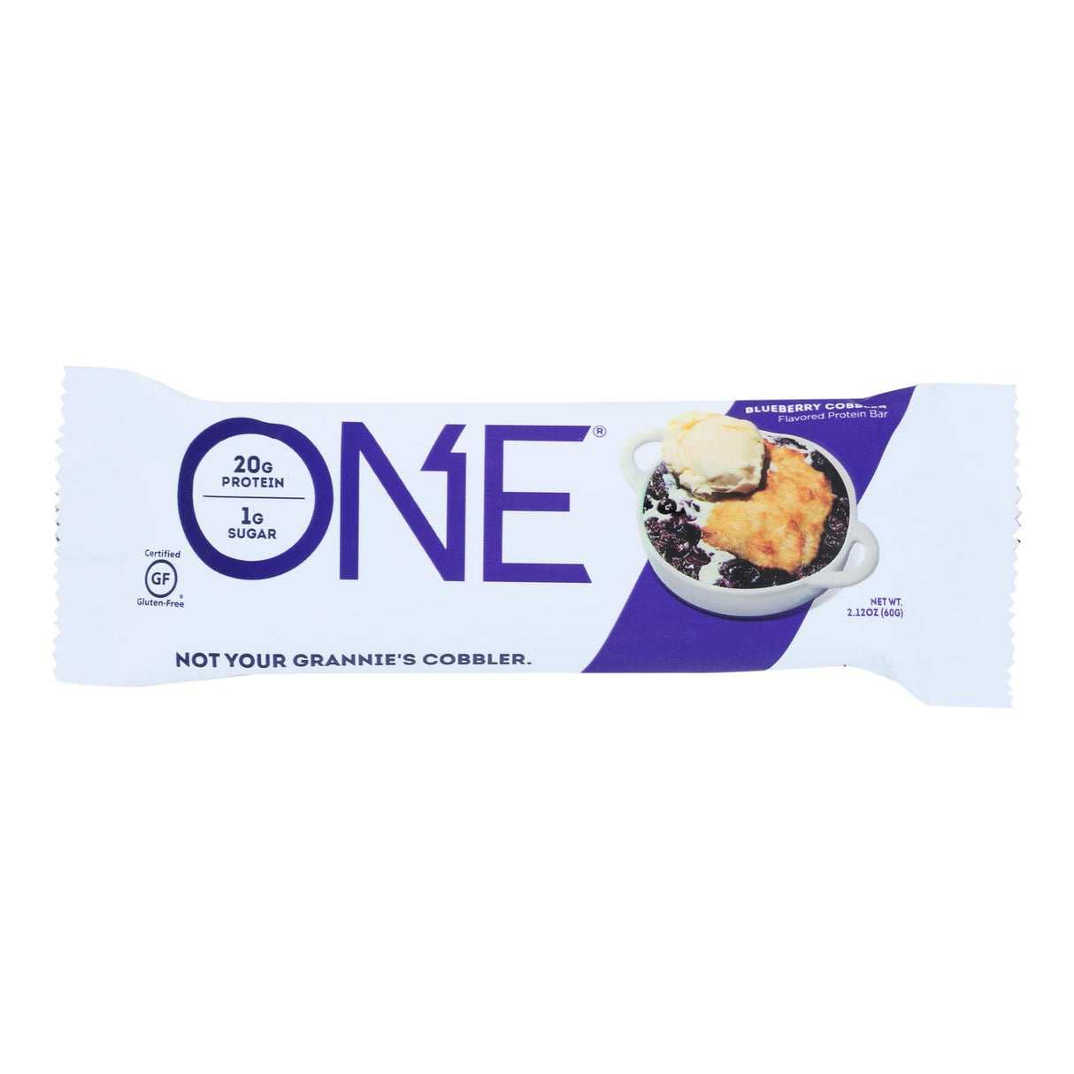 One Brands 60 Gram Blueberry Cobbler Protein Bar (Pack of 12) - Cozy Farm