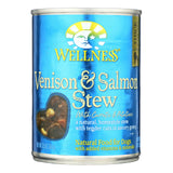 Wellness Pet Products Dog Food - Venison and Salmon with Potatoes and Carrots (Pack of 12) - 12.5 oz. - Cozy Farm 