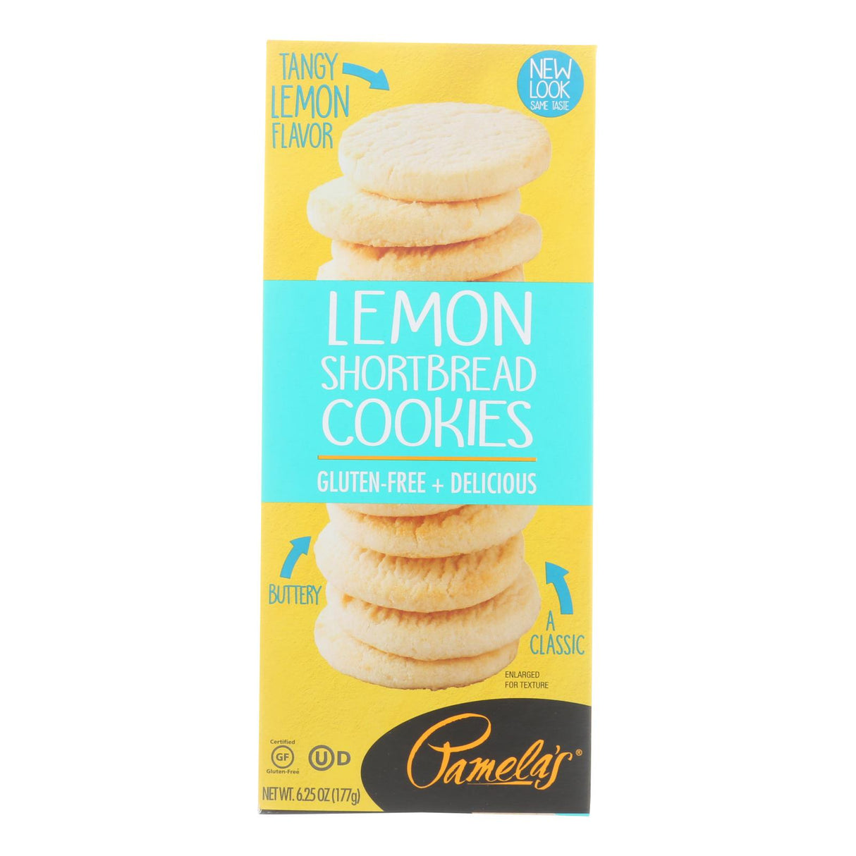 Pamela's Products Gluten-Free Lemon Shortbread Cookies (Pack of 6 - 6.25 Oz.) - Cozy Farm
