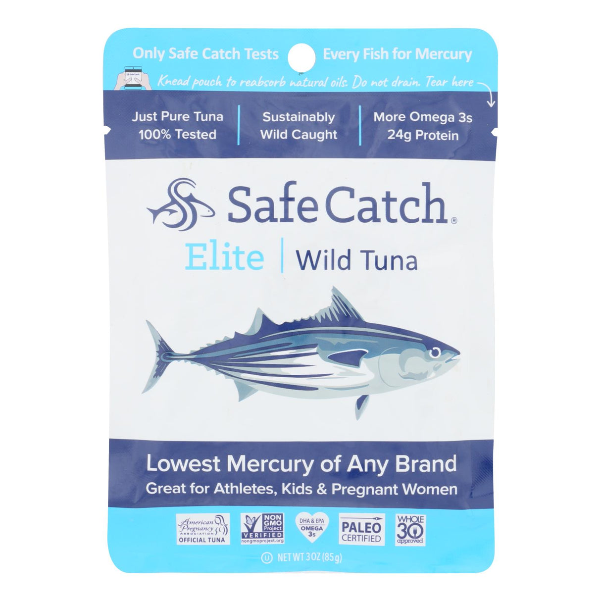 Safe Catch Elite Wild Tuna in BPA-Free Cans | Pack of 12 | 3 Oz Each - Cozy Farm