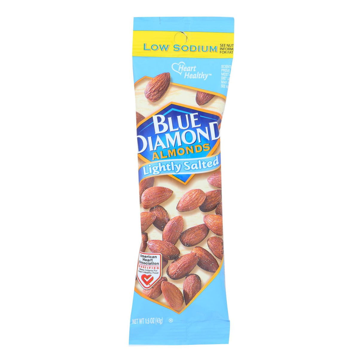 Blue Diamond Lightly Salted Almonds Case of 12 - 1.5 oz Packs - Cozy Farm
