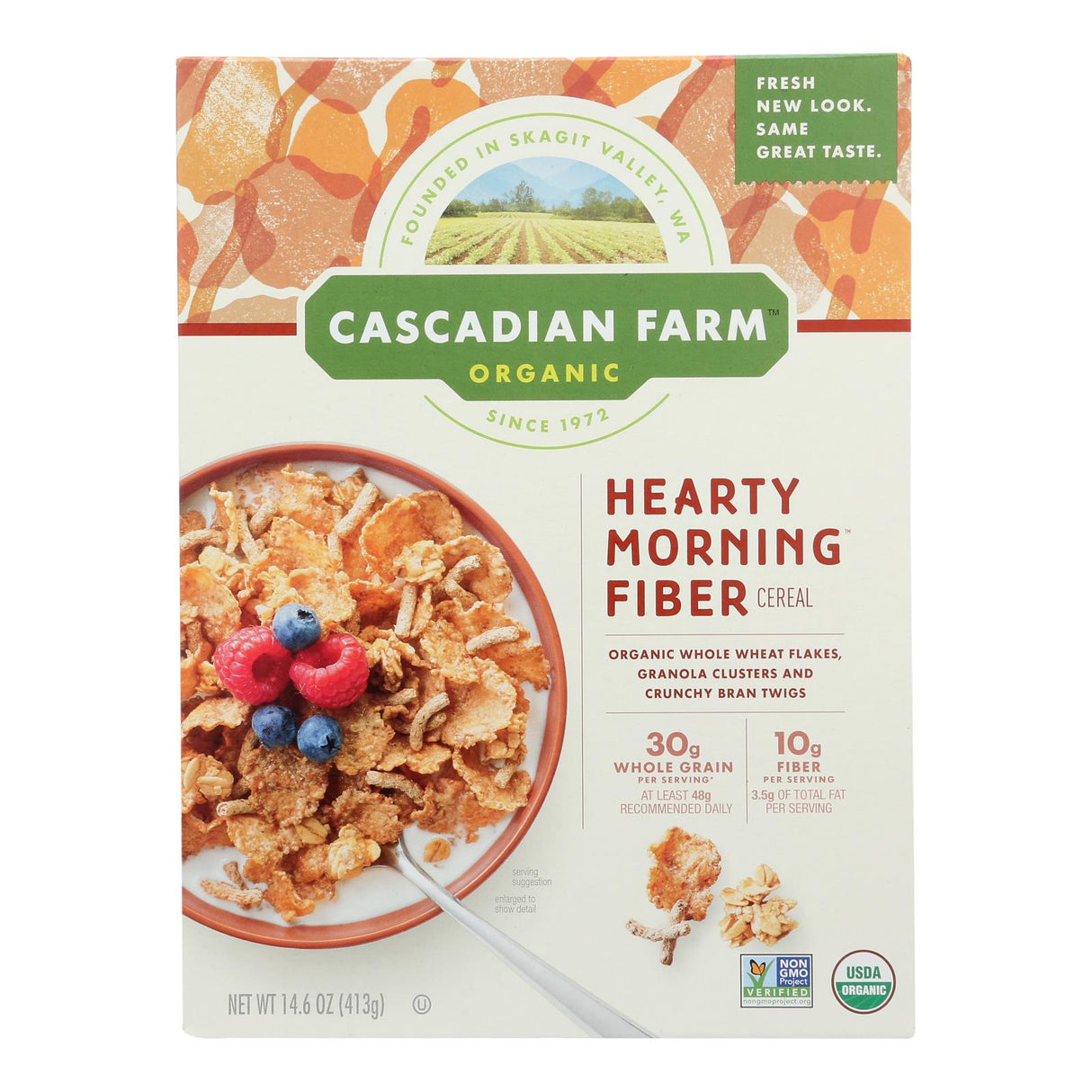 Cascadian Farm Organic Whole Grain Heart Healthy Hearty Morning Multigrain Cereal (Pack of 10 - 14.6 Oz.) - Cozy Farm