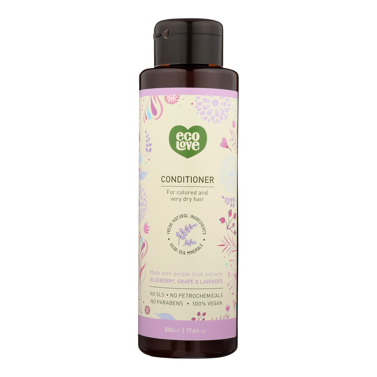 Ecolove Purple Fruit Conditioner for Color-Treated, Dry Hair - 17.6 Fl Oz - Cozy Farm