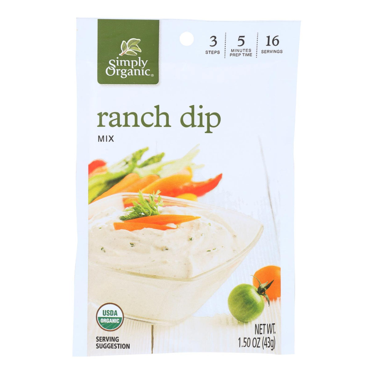 Simply Organic Ranch Dip Mix, 1.5 Oz. (Case of 12) - Cozy Farm