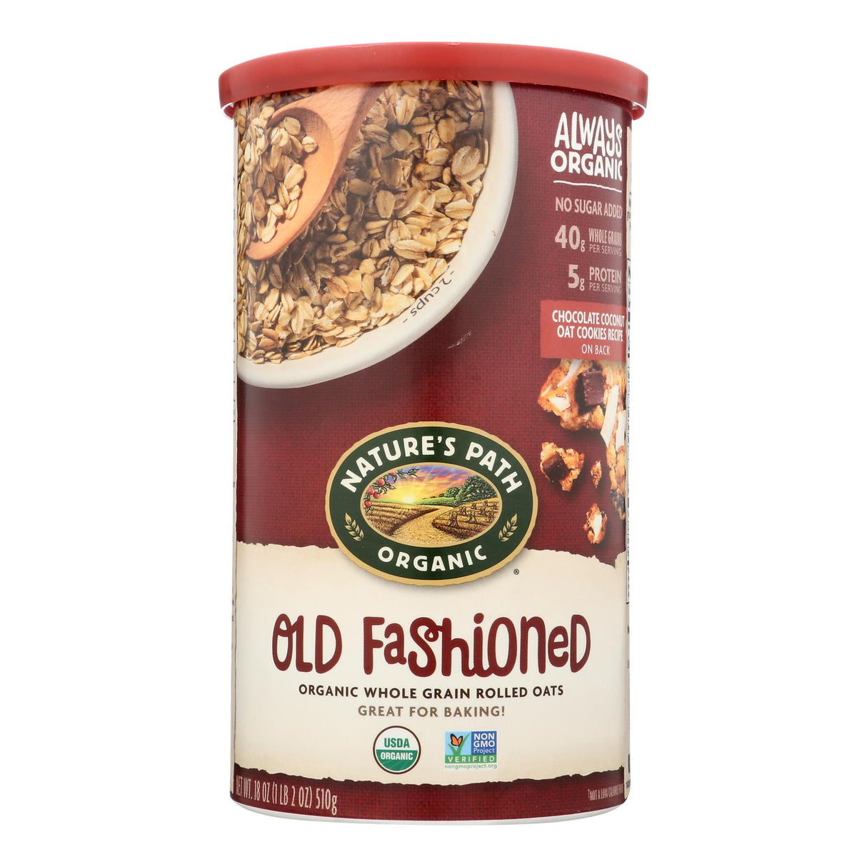 Nature's Path Old Fashioned Rolled Oats - Pack of 6 - 18 Oz Per Container - Cozy Farm
