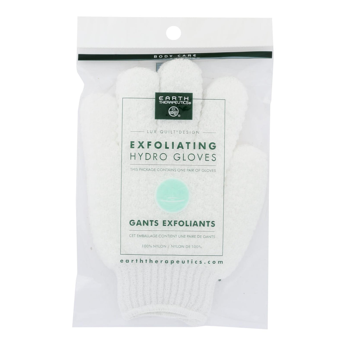 Earth Therapeutics Hydro Gloves Exfoliating White 2 Pairs - Cozy Farm