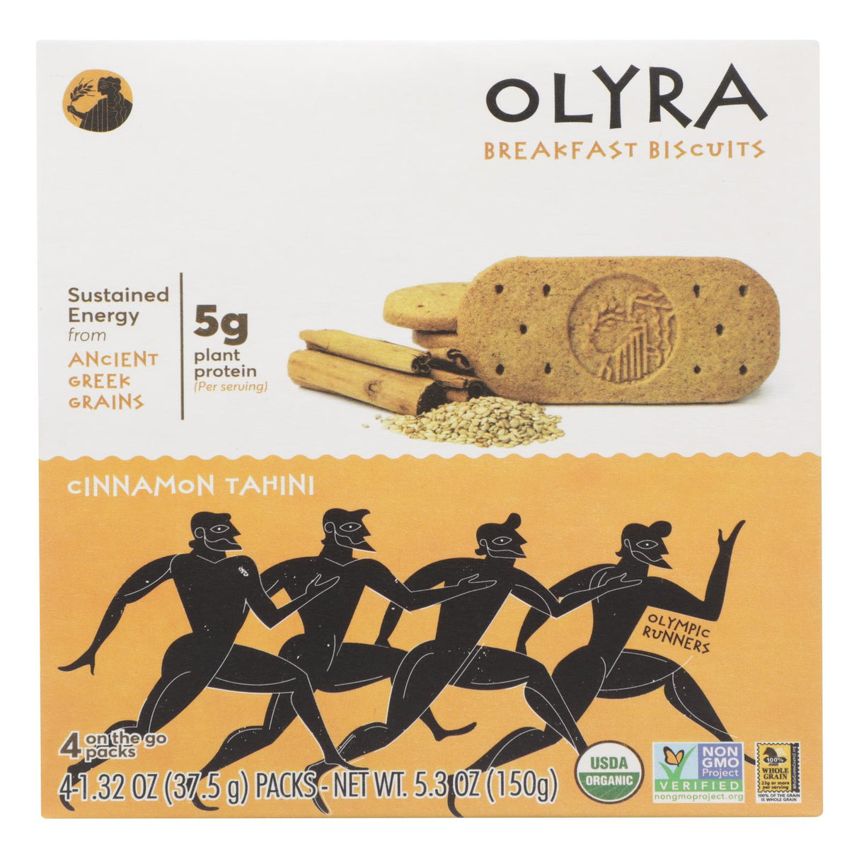 Olyra Cinnamon Tahini Biscuits, 5.3 Oz. Pack of 6 - Cozy Farm