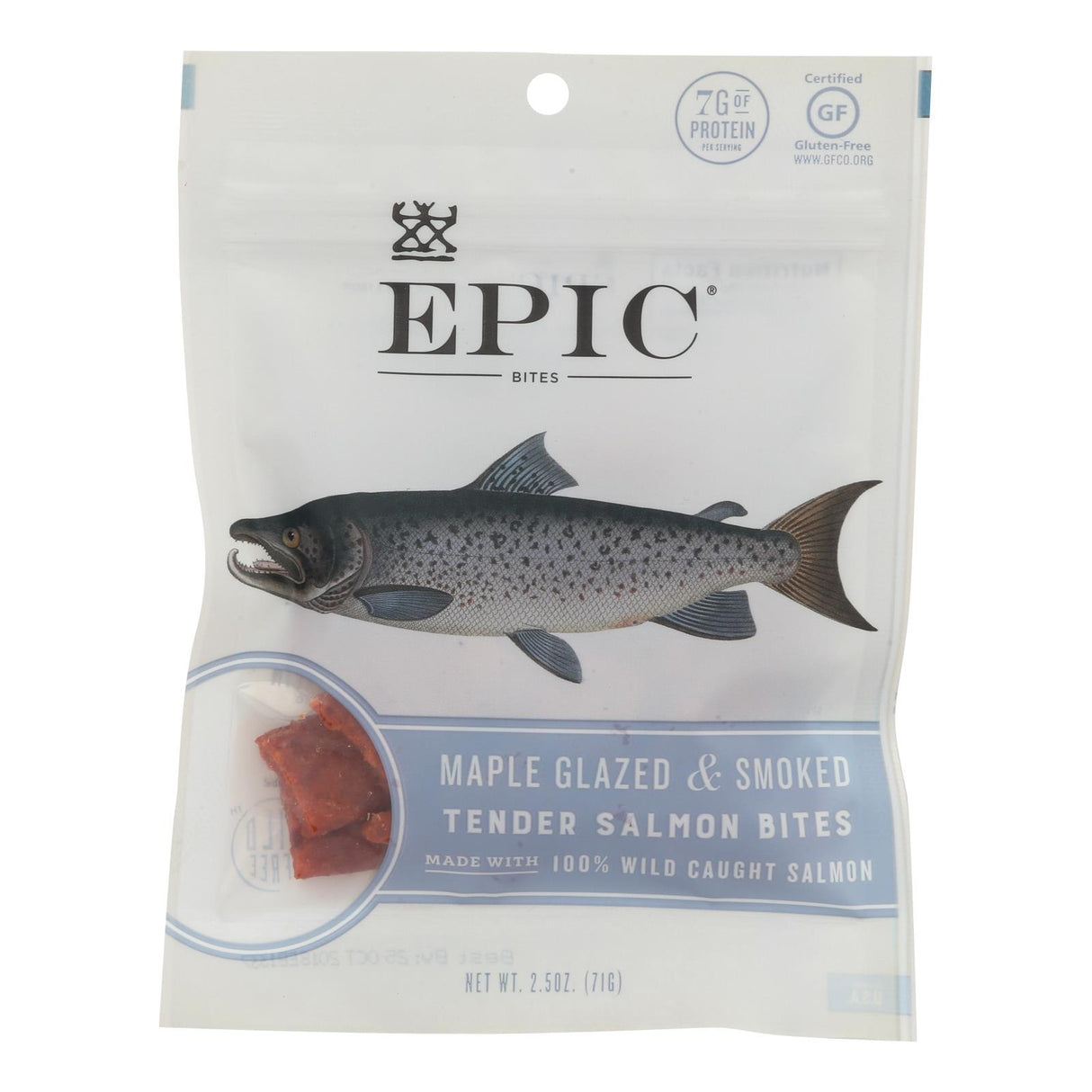 Epic Salmon Jerky: Maple-Dill Bites, 2.5 Oz. (Pack of 8) - Cozy Farm
