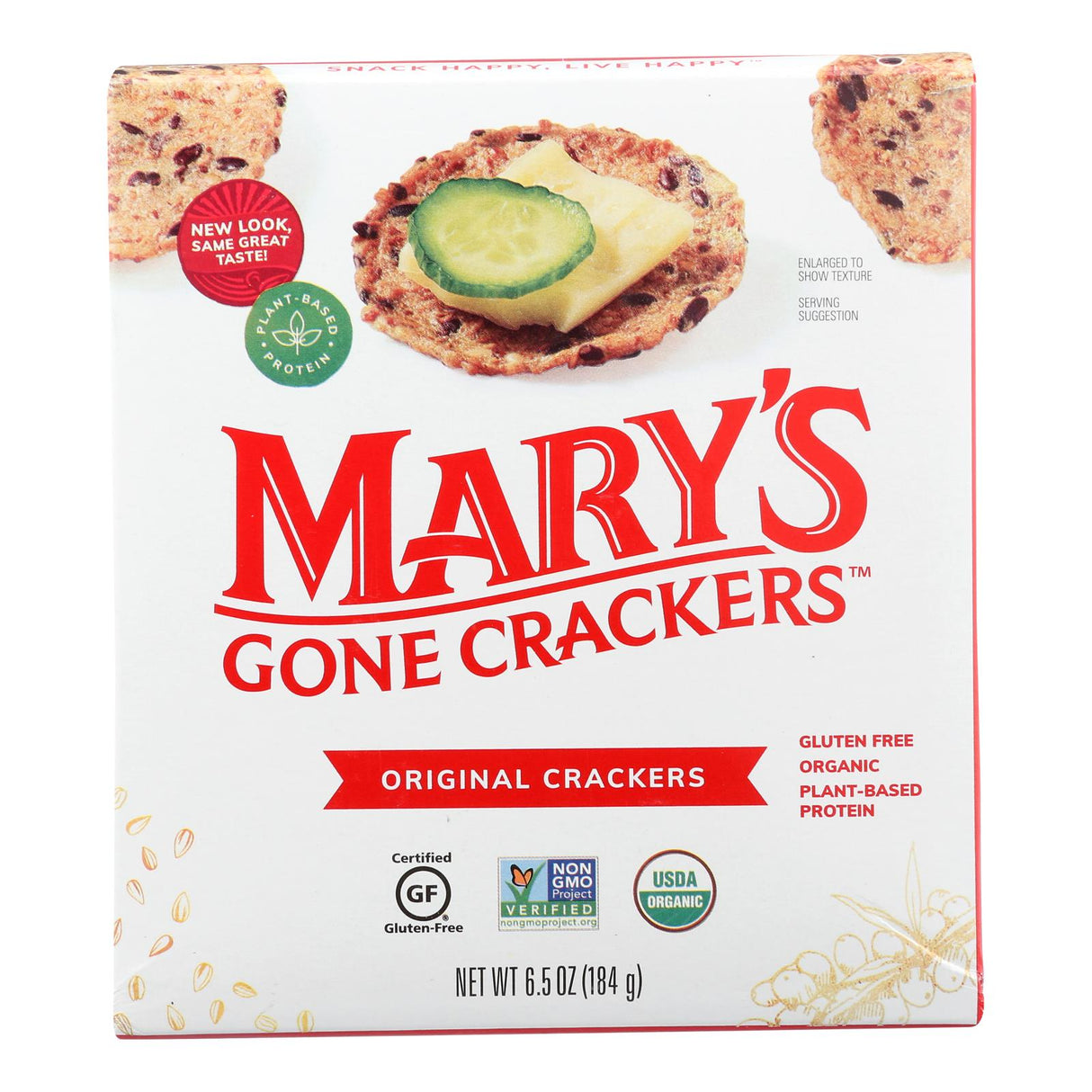 Mary's Gone Crackers, Pack of 6, 6.5 Oz. - Cozy Farm