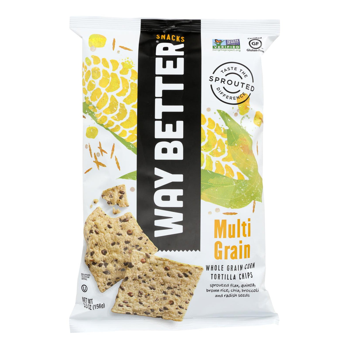 Way Better Snacks Multi-Grain Tortilla Chips, 5.5 Oz. (Pack of 12) - Cozy Farm