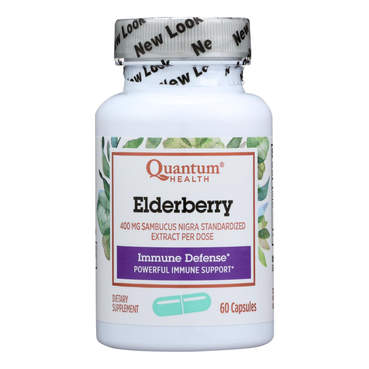 Quantum Elderberry Immune Defense Extract: 60 Capsules, 400mg Each - Cozy Farm