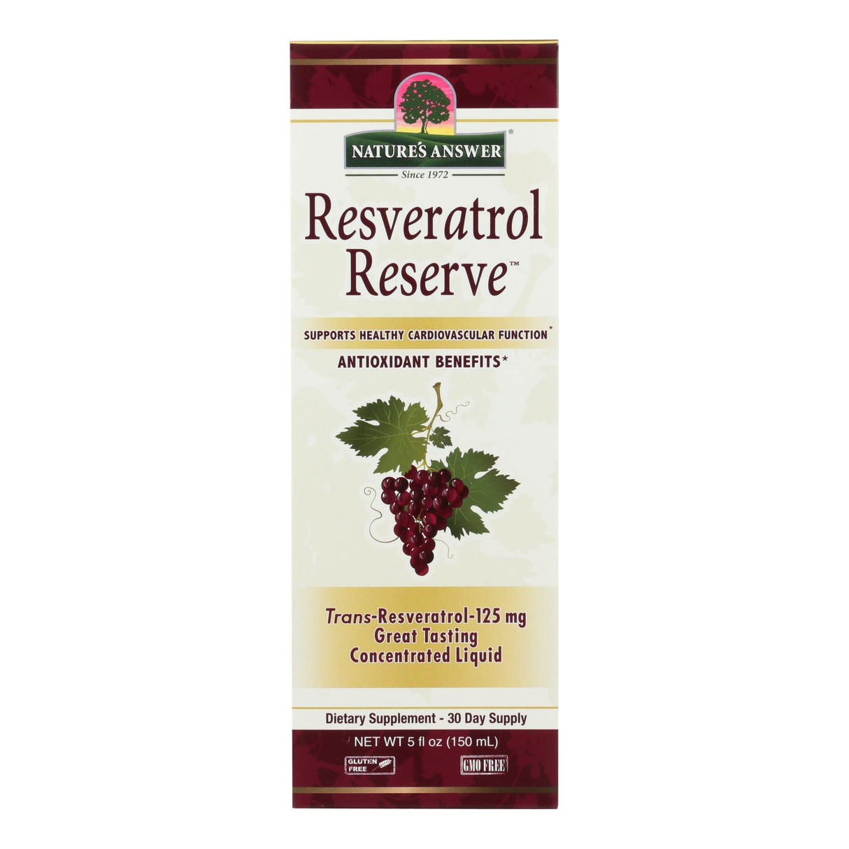Nature's Answer Resveratrol Reserve Alcohol-Free Liquid Supplement (5 Fl Oz) - Cozy Farm
