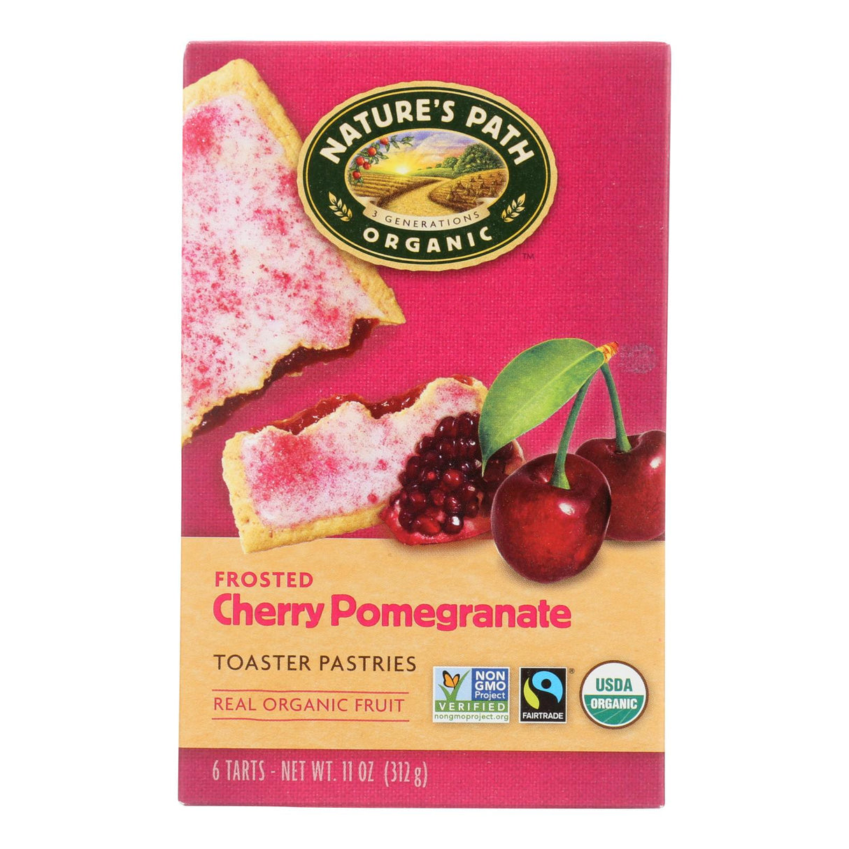 Nature's Path Organic Frosted Toaster Pastries: Satisfy Your Sweet Cravings with Cherry Pomegranate Flavor (Pack of 12) - Cozy Farm