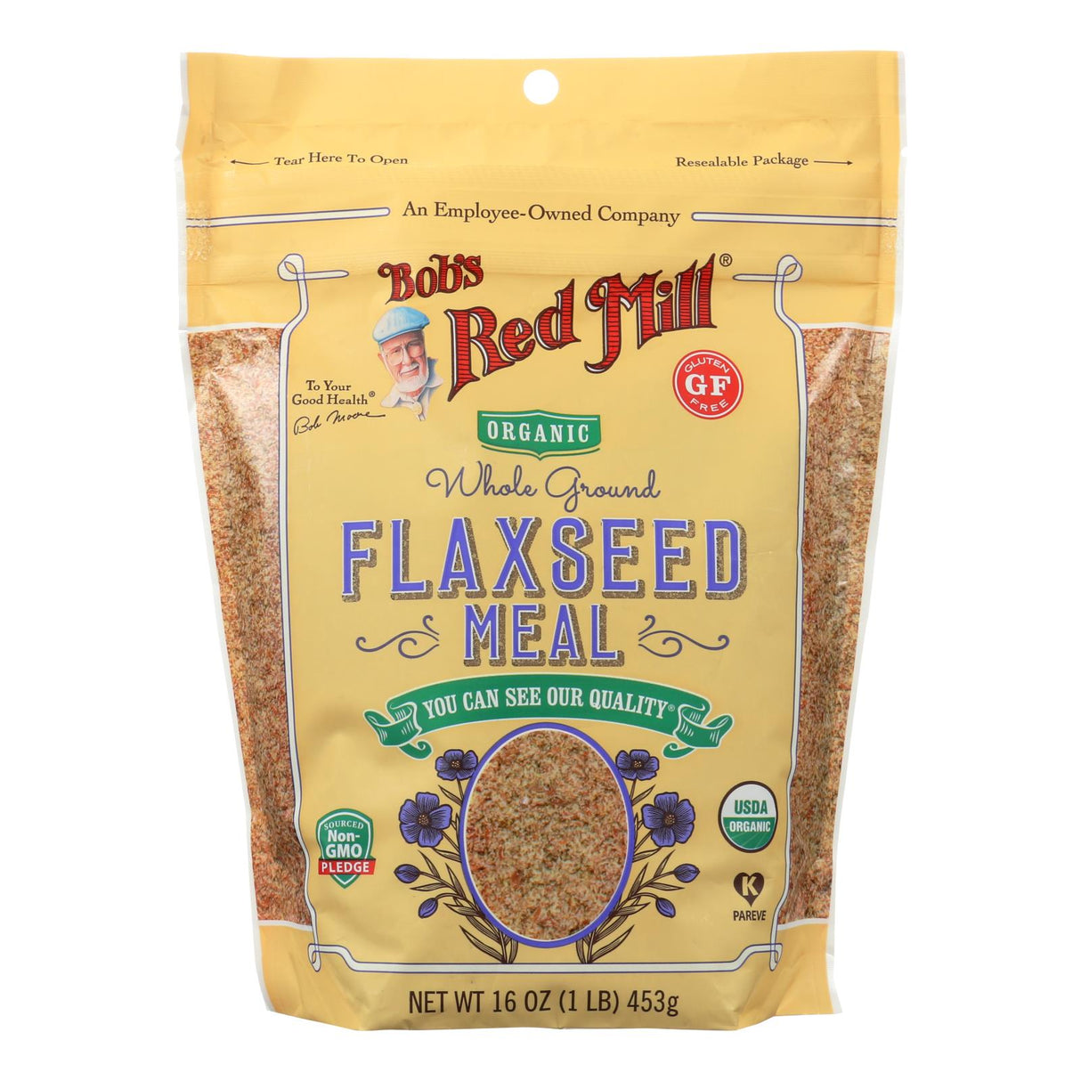Bob's Red Mill Organic Flaxseed Meal Brown (Pack of 4 - 16 Oz.) - Cozy Farm
