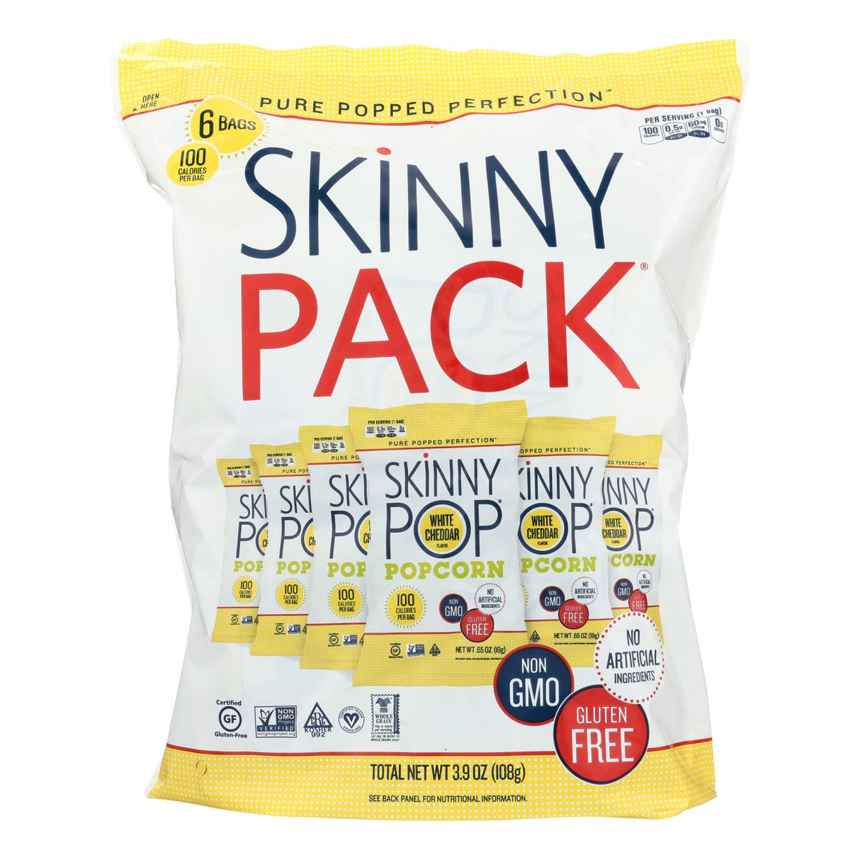 Skinnypop White Cheddar Popcorn, 10-Pack (0.65 oz) - Cozy Farm