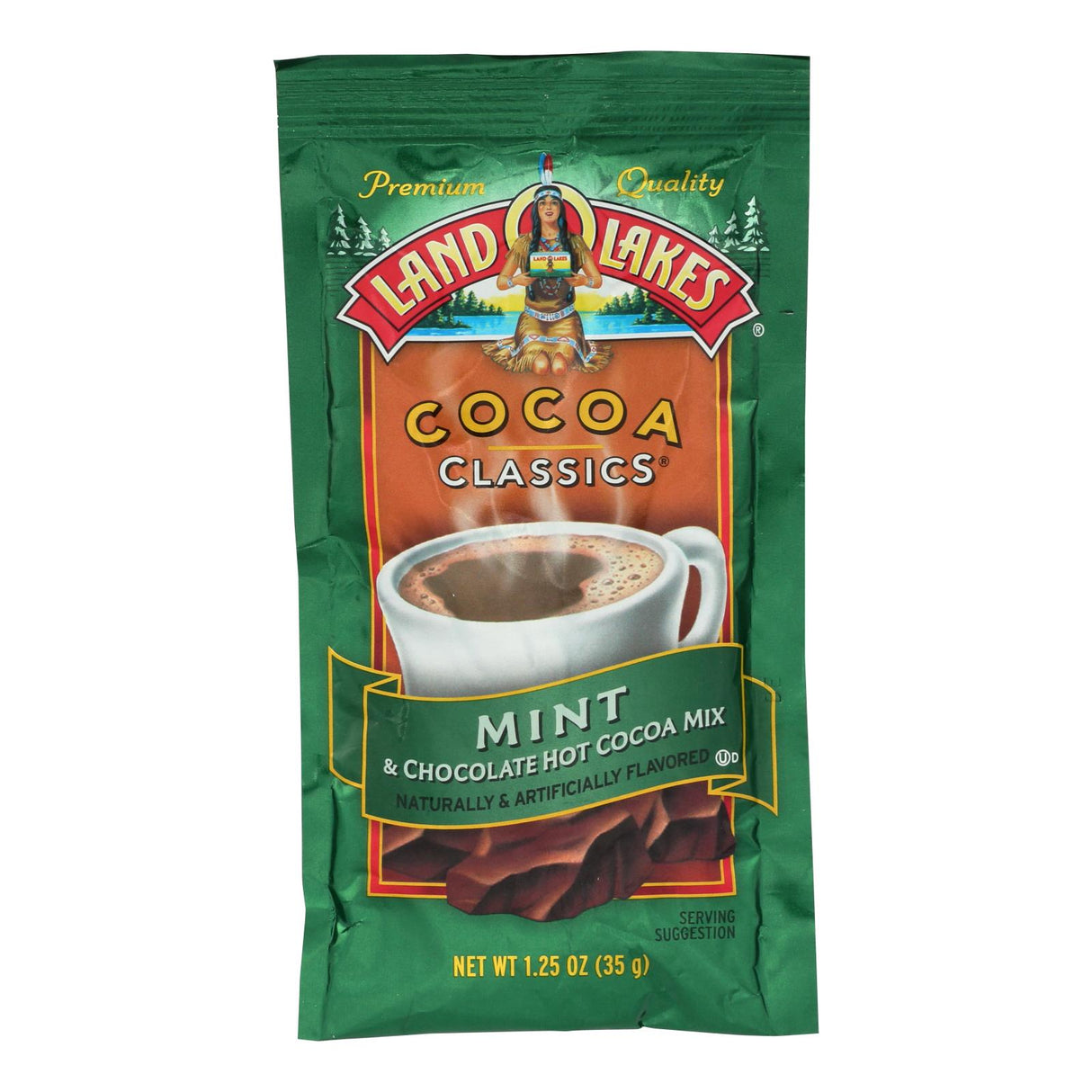 Land O'Lakes Cocoa Classic Mix - Refreshing Mint and Rich Chocolate (Pack of 12, 1.25 Oz) - Cozy Farm