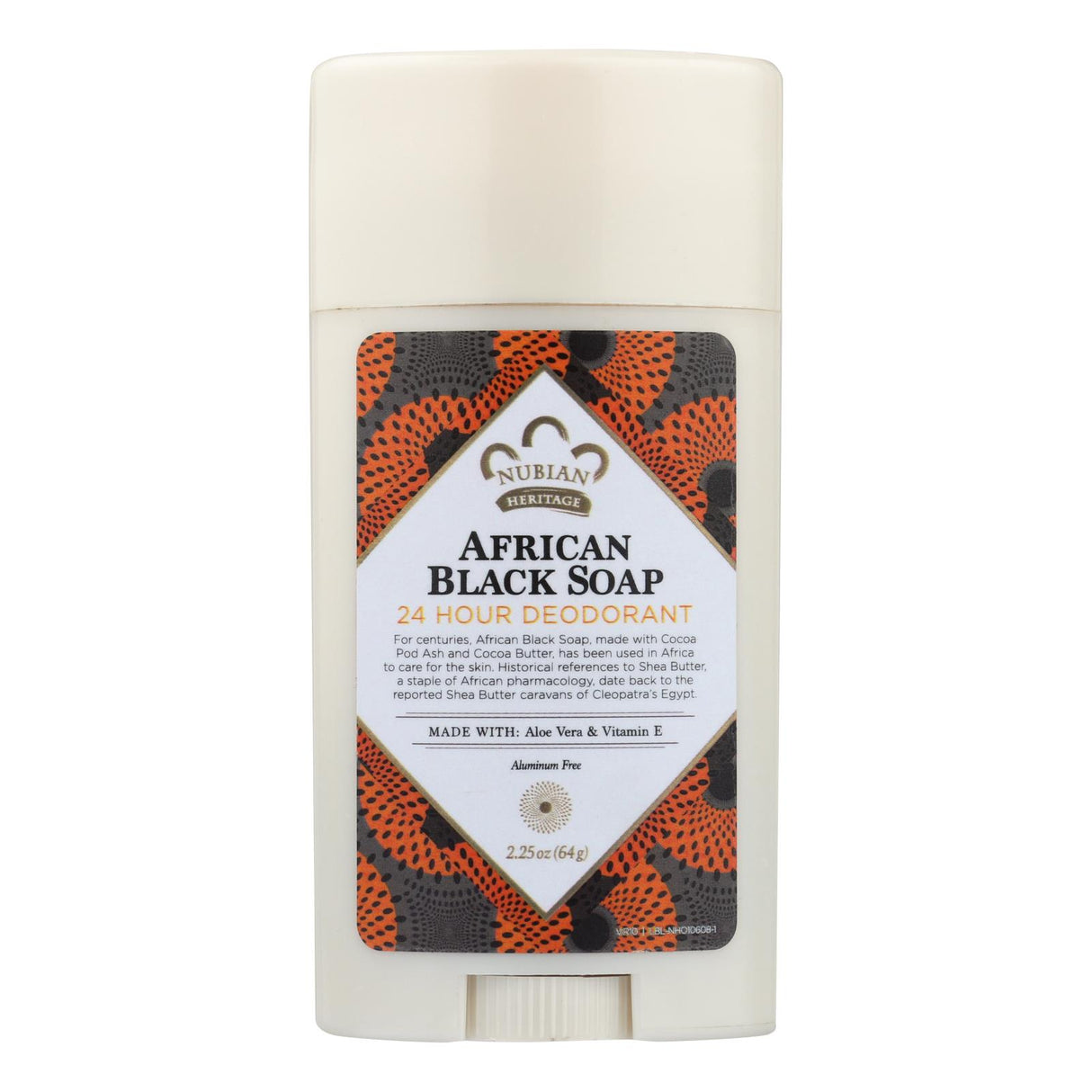 Nubian Heritage Long-Lasting African Black Soap Deodorant (2.25 Oz) - Cozy Farm