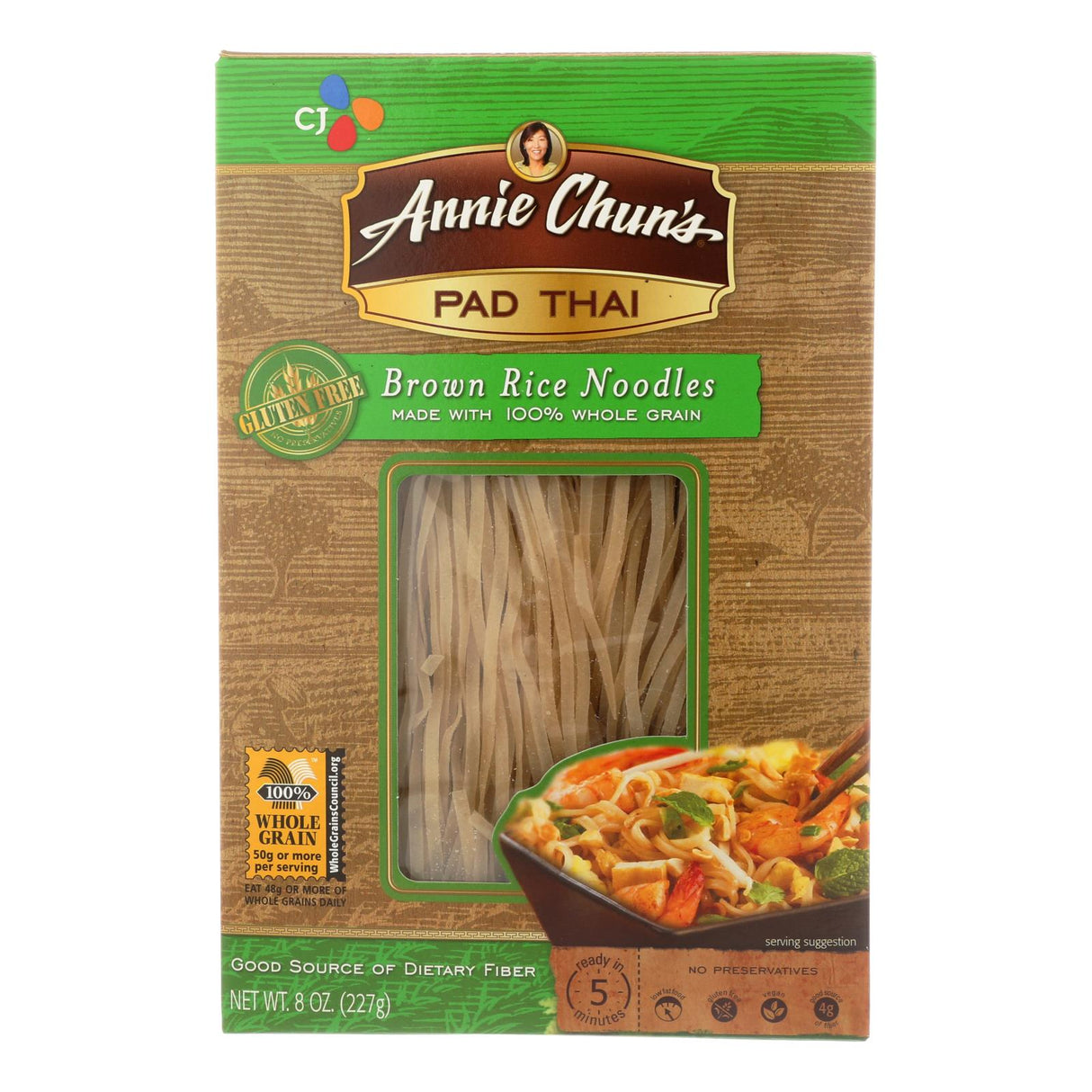 Annie Chun's Gluten Free Pad Thai Brown Rice Noodles, 8 Oz. (Pack of 6) - Cozy Farm